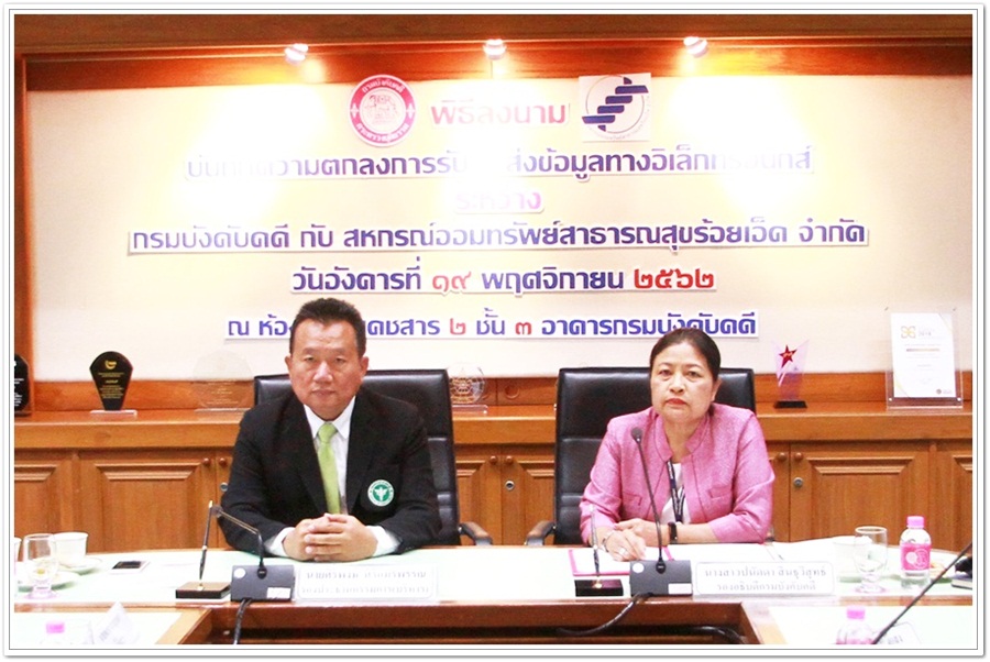 ﻿กรมบังคับคดีและสหกรณ์ออมทรัพย์สาธารณสุขร้อยเอ็ด จำกัด  ร่วมลงนามบันทึกความตกลงการรับ – ส่งข้อมูล ทางอิเล็กทรอนิกส์